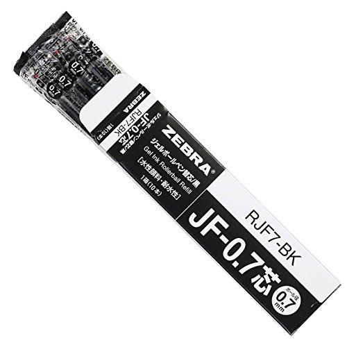 Zebra gel ballpoint pen refill Sarasa JF-0.7 lead black 10 pieces B-RJF7-BK