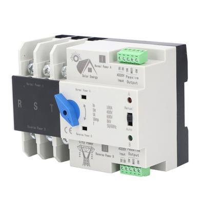 Commutateur de transfert automatique double alimentation triphasé 100 A pour générateur photovoltaïque 50/60 Hz, 220 V