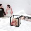Square Transparent Glass Jewelry Box - Ring, Ear Stud, Earring, and Necklace Organizer