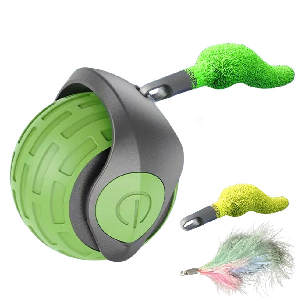 Cat Interactive Ball Toys Rechargeable Smart Pet Electric Toy 2 Modes Dog Cat Training Imitate Mouse Cat Training Teaser Cat Toy