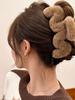1pc Soft Cute Fluffy Hair with Colorful Autumn Winter Fashion Clips Women's Daily Curly Hair Warm and Versatile Decoration