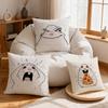 Meme Funny Hamster Meme Cushion Cover Linen AntiMite Antibacterial Cushion Cover Invisible Zipper Sofa Decor