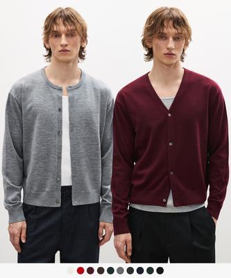 Suare [Fit The Size Collaboration] Wool Washable Crop Cardigan - 13 Colors (C Type)