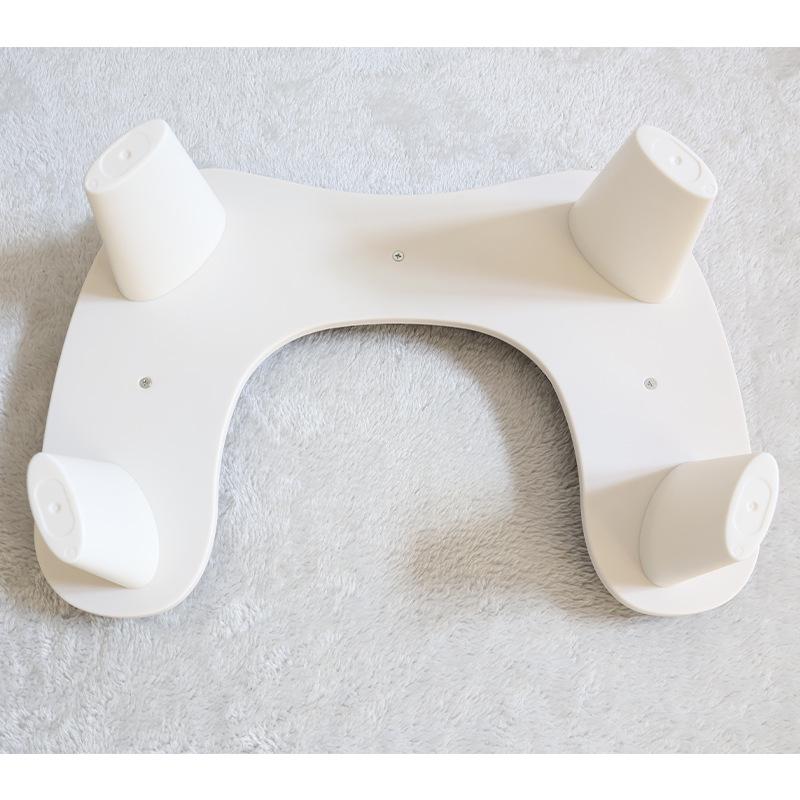 Dual Hand Nail Art Rest: Portable, Detachable, Inclined PU Leather Stand