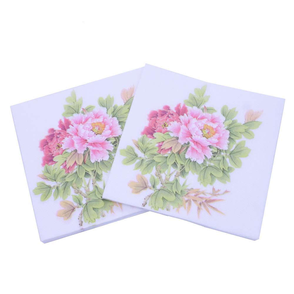 Printed Paper Napkins, Colored Disposable Dinner Napkins for Restaurant Wedding Party Decoration