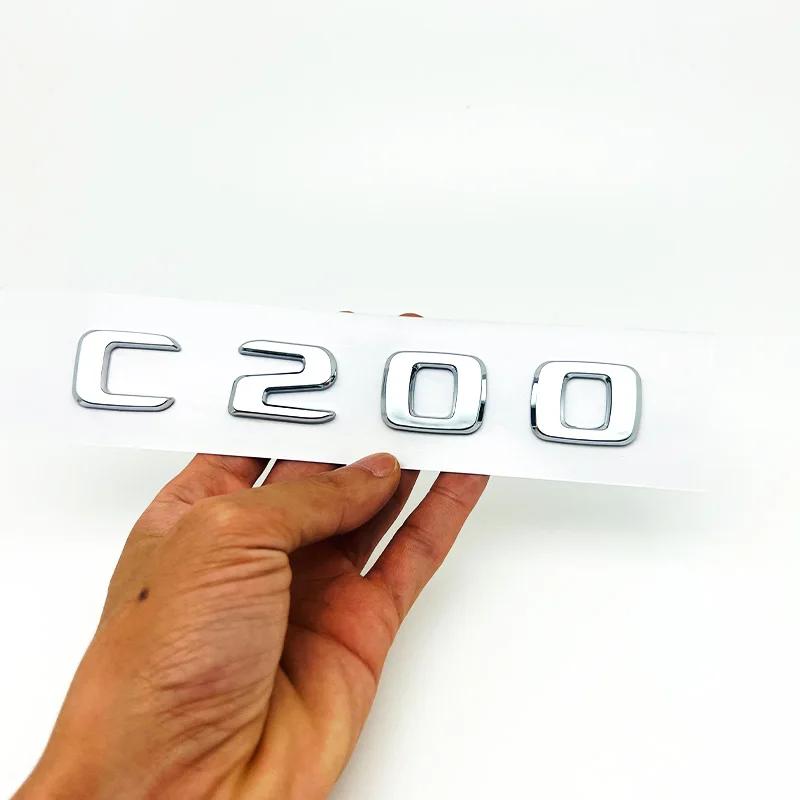 3D ABS Black C63 C43 C180 C220d C300 Logo Letters 4MATIC Badge Car Rear Star Sticker AMG Emblem For Mercedes Benz W205 C205 W206