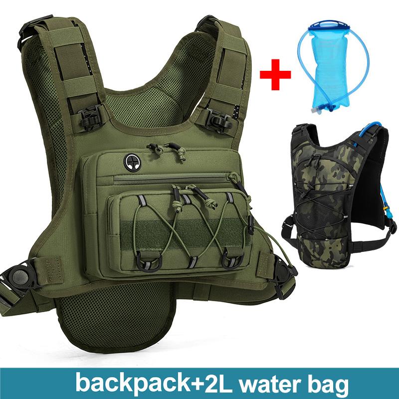 15L Molle Tactical Backpack Bicycle Backpacks Outdoor Sports Cycling Hydration Climbing Hiking Camping Hiking Fishing Bike Bag