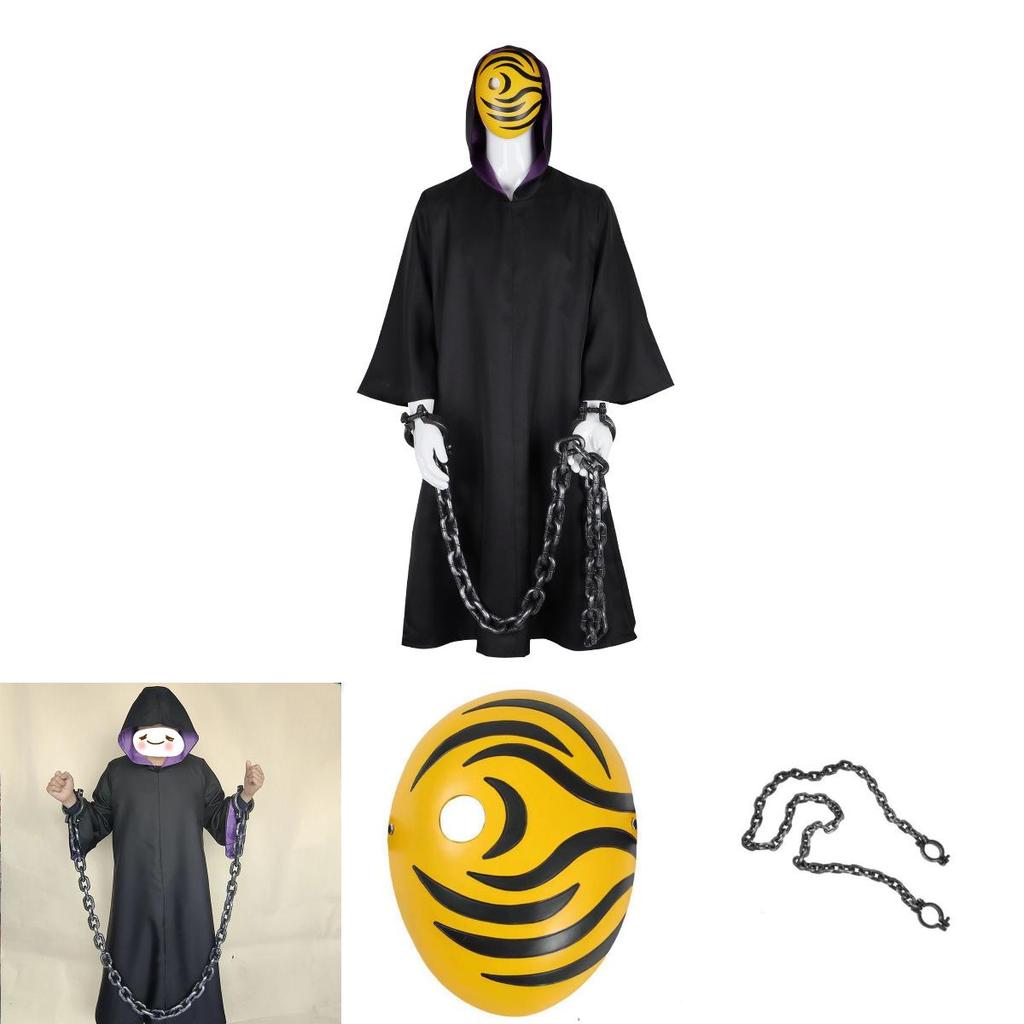 Vysoce kvalitní Naruto Akatsuki Tobi Uchiha Obito župan plášť kostým