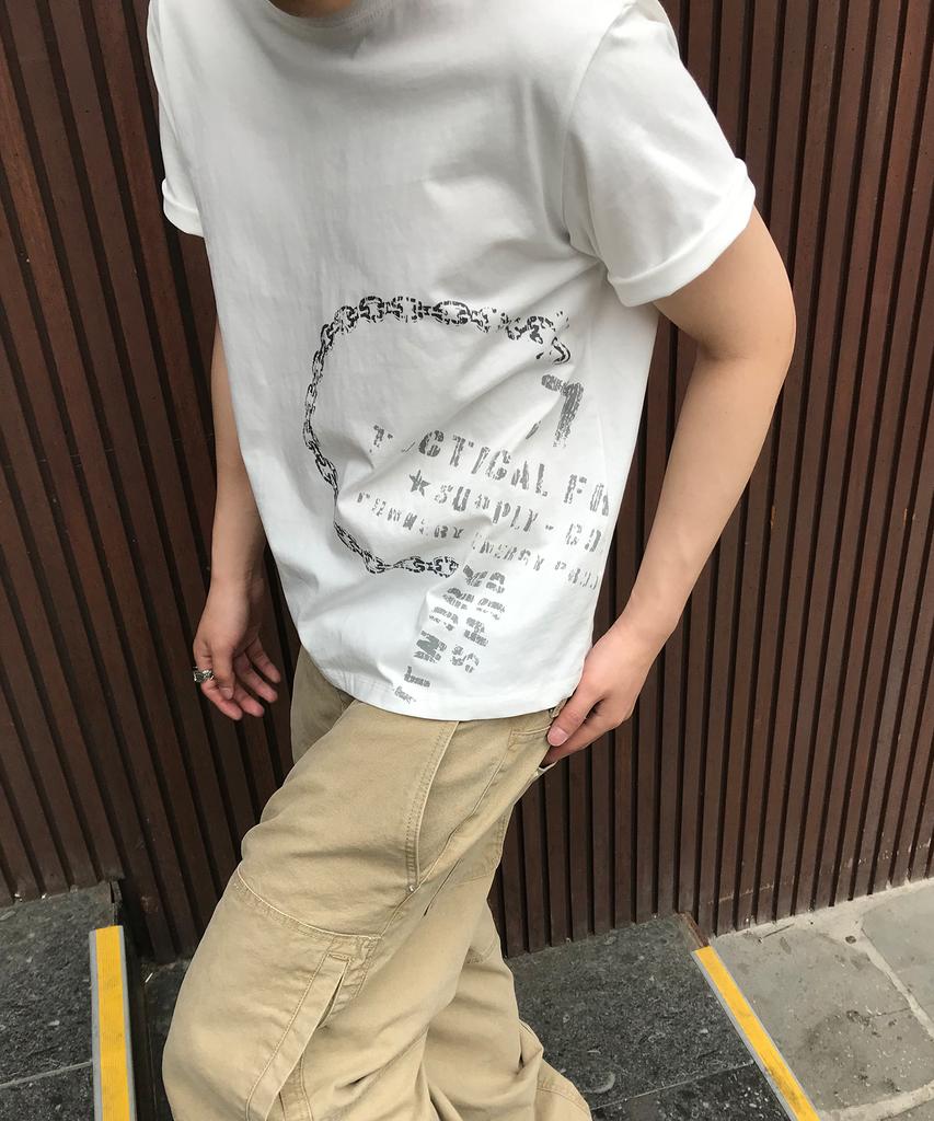 Gicheol Low Chain T-Shirt (White)