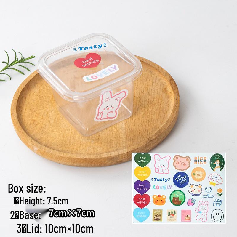 Square Mousse Soy Milk Cake Box: Wooden Cup Packaging for Tiramisu and Dessert Baking