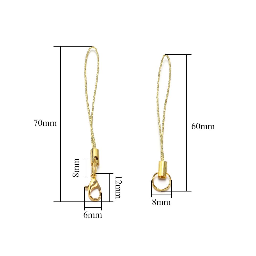20pcs/lot Polyester Lanyard Double Ring Lobster Clasp Rope Keychains Cellphone Hook Keyring Bag Accessories For Key Ring Making