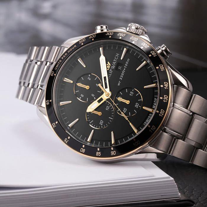 Montre Homme - PHILIP WATCH - Blaze - Quartz - Chronographe - Acier Inoxydable 44mm