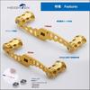 HEIGHTEN Reel Handle for Abu Universal Baitcasting Reels Wave Series 95/110mm Shimano, Daiwa, (95mm, Gold) (201)