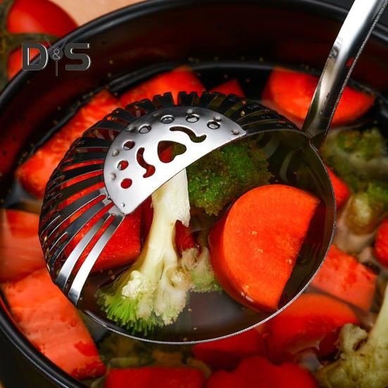 Stainless Steel Skimmer Spoon for Frying Cooking 2 In 1 Slotted Spoon Long Handle Colander Strainer Scoop for Hotpot Pasta Noodles
