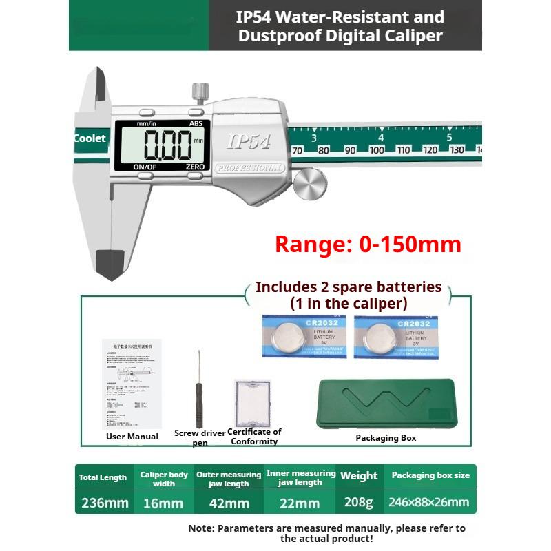

High Precision Vernier Caliper Portable Waterproof Calipers LCD Display Jewelry Depth Measuring Tool Household Gauging Tools
