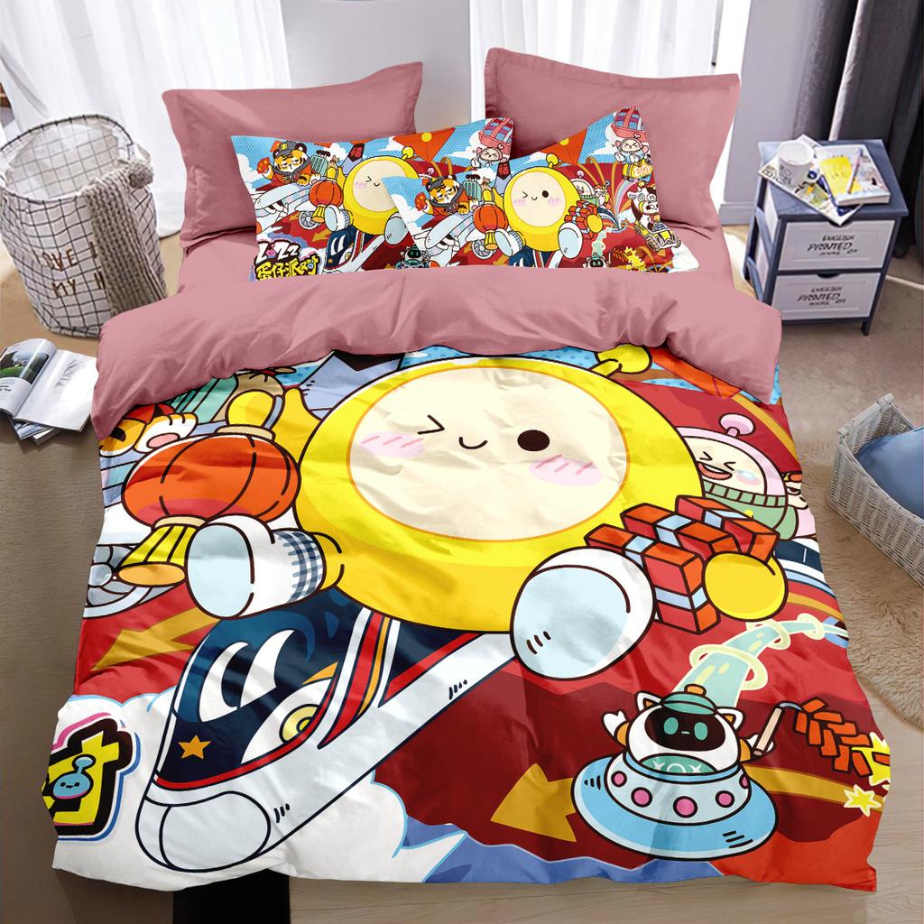 3D Eggy Party Bedding Sets Comforter Quilt Bed Cover Duvet Cover Pillow Case 2-3 Pieces Sets Kids Adult Size Bedroom Decoration