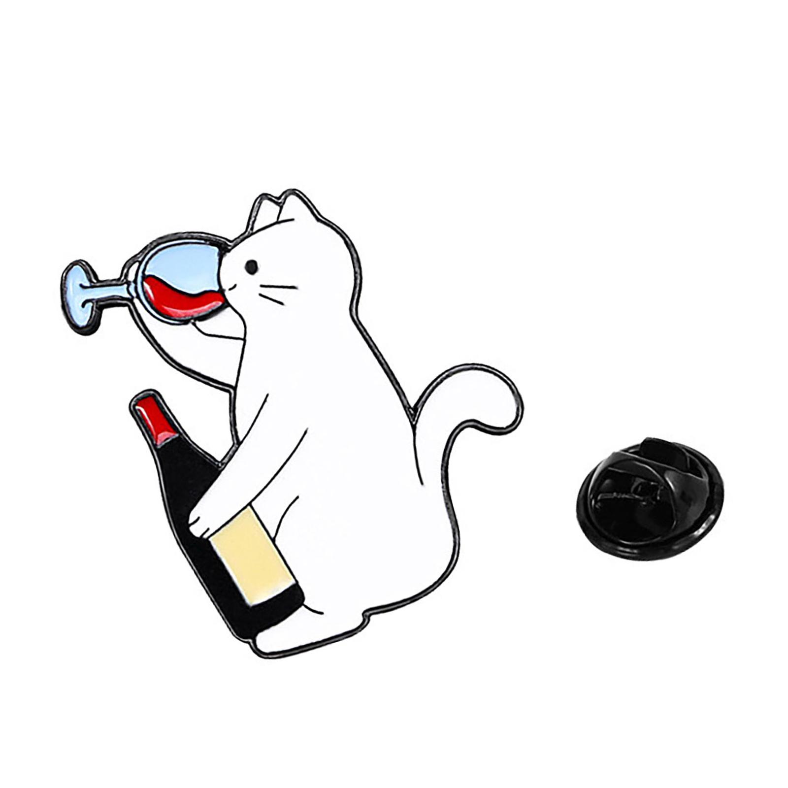 

Милый мультяшный кот эмалевая булавка металлическая брошь для аксессуаров для одежды украшение для сумки идеальный подарок для любителей кошек D