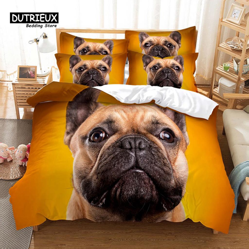 Siberian Husky Duvet Cover Set, Fashion Bedding Set, Soft Comfortable Breathable Duvet Cover, For Bedroom Guest Room Decor