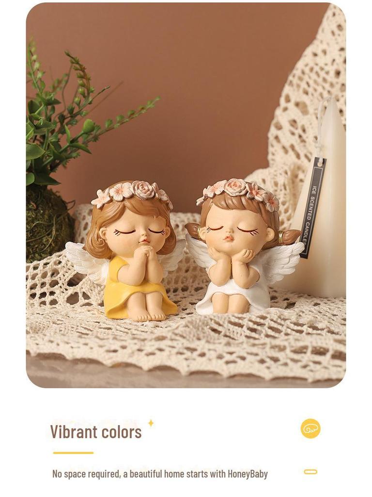 Creative Hani Little Angel Resin Ornaments - Desktop Decorations for Home or Gift