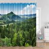 Green Vines Wall Shower Curtains Green Plants Greenery Bathroom Decorations Vintage Landscape Polyester Bath Curtains With Hooks