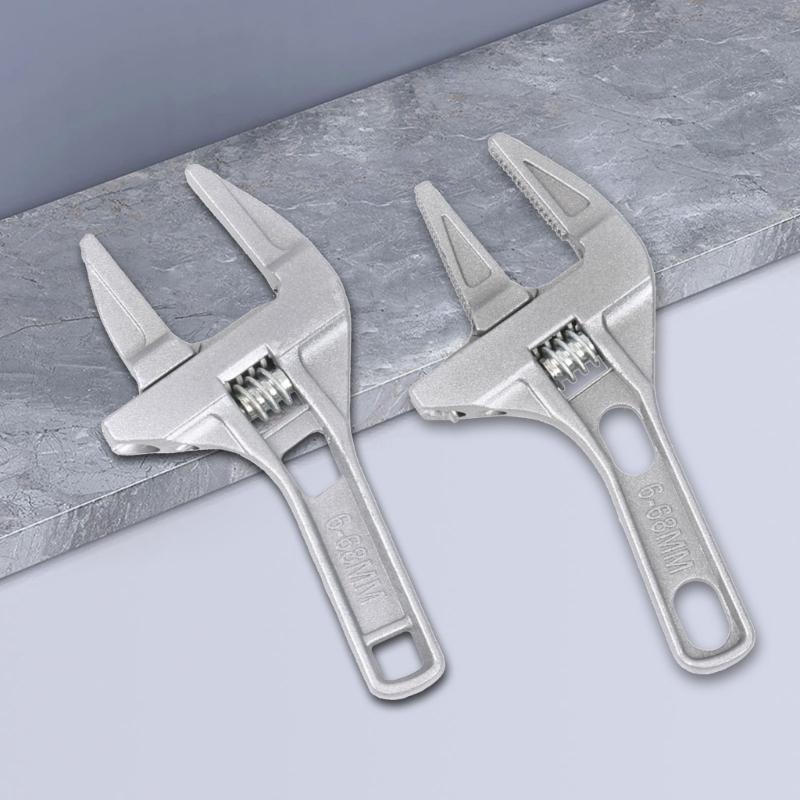 6-68mm Adjustable Wrench Multifunctional Double Use Large Open End Wrench Household Open Bathroom Pipe Adjustable