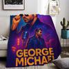 Home Decor George Michael Throw Lightweight 240g Flannel Blanket Soft Skin-friendly for Summer Cooling