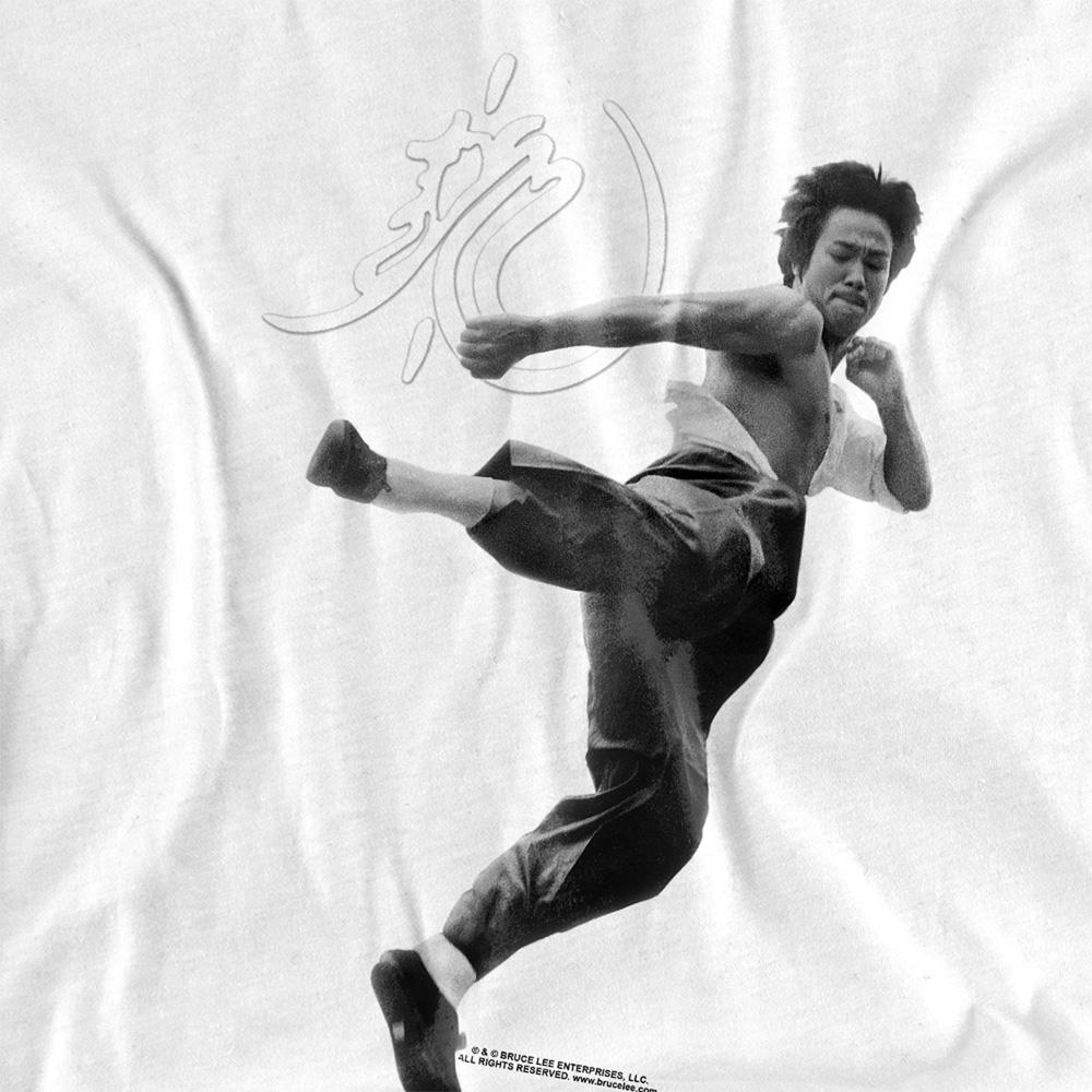 Bruce Lee Unisex Adult Flying Kick T-Shirt