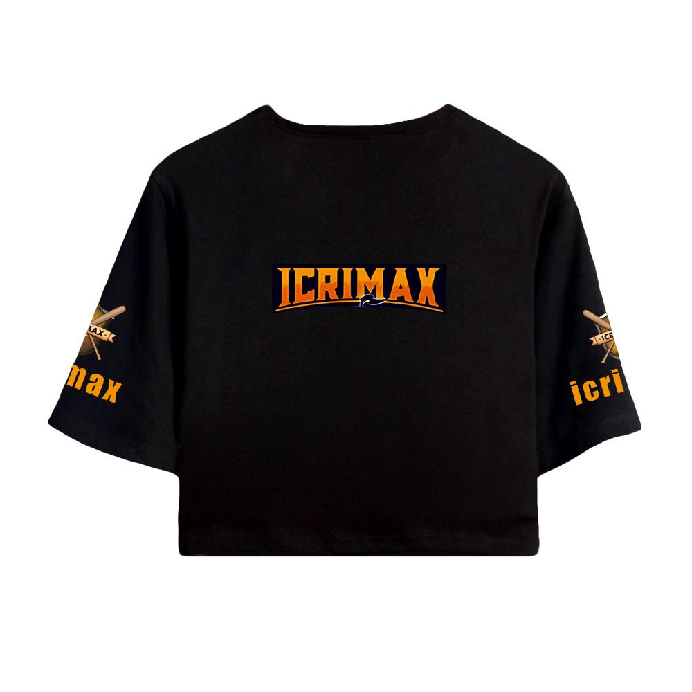 Icrimax Letter Printed Girl Tee Shirt Summer Crop Tops Soft Tshirt Popular Slim Lovely Tees Slim Fitness Short Sleeved
