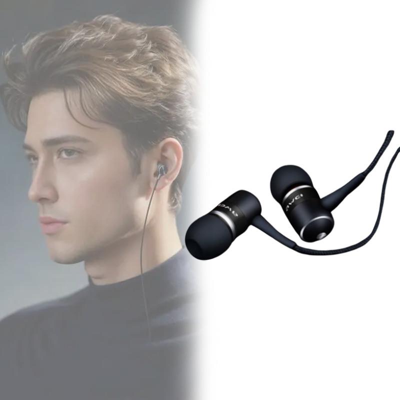 Mp3 Phone For Pc Awei Q3 Earphone Super Bass Noise Isolation Black Headphone