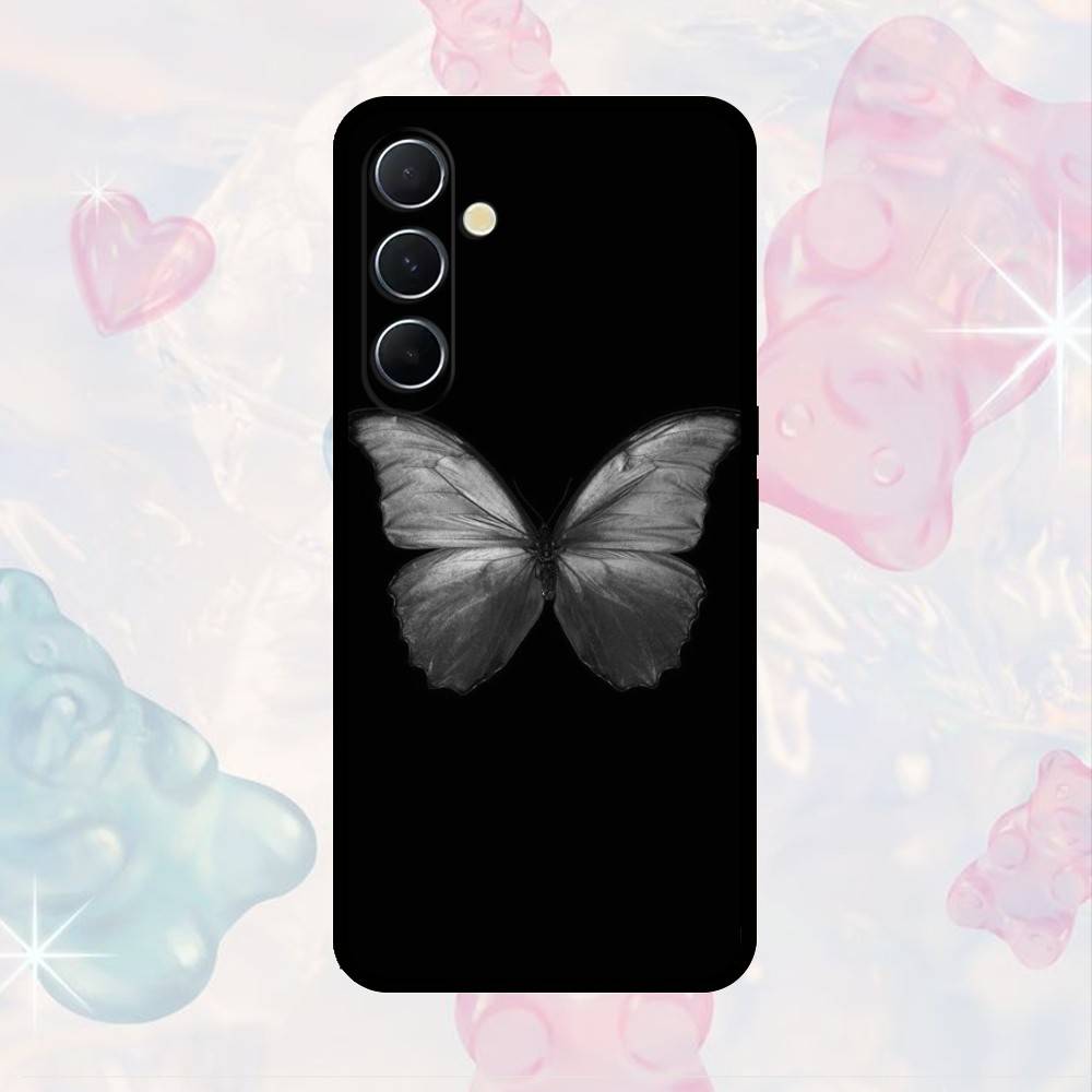 

AAA Black Butterfly Phone Case For Samsung S25,S24,S21,S22,S23,S30,Ultra,S20,Plus,Fe,Note,10,9,5G Black Cover Samsung S22plus5G