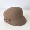 Autumn and winter bow British equestrian hat women's retro wool woolen face small cap fashion felt hat knight hat