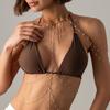Draped Body Chain Jewelry Alloy Multi-Chain Torso Accessory for Vacation Outfits, Bikini Styling, Parties and Beachwear