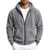 Men S Fleece Lined Zip Up Hooded Casual Sweatshirt