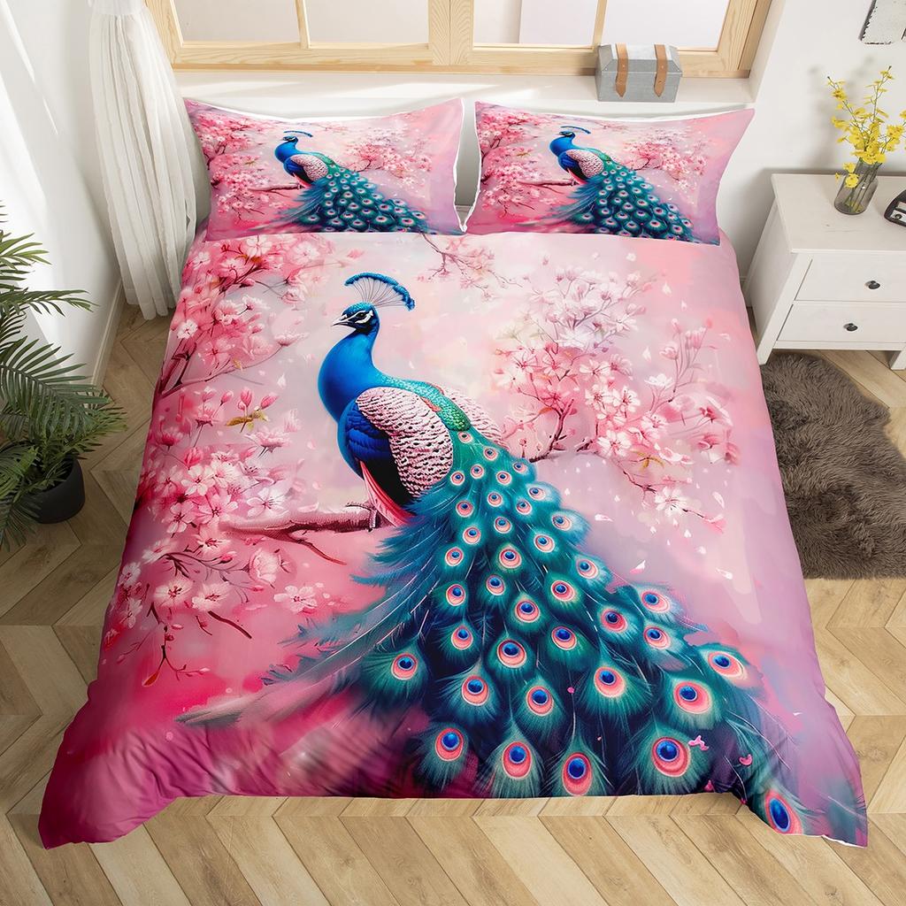Homewish 3D Leopard Animal Duvet Cover SetRomantic Red Rose Bedding SetWildlife Cheetah Animal Bed Set