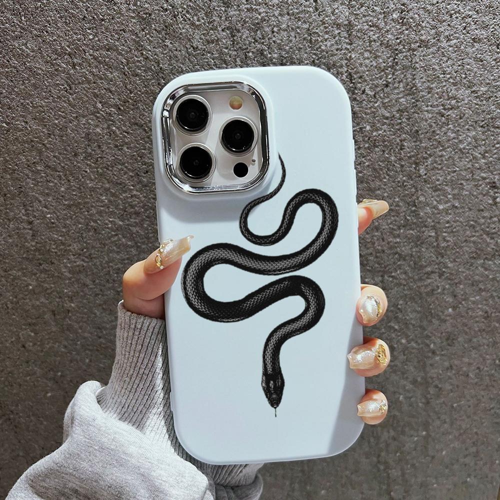 Мягкая задняя крышка N71 Black Gold Snake для Samsung S24 Ultra A14 iPhone 16 Pro — фото 11