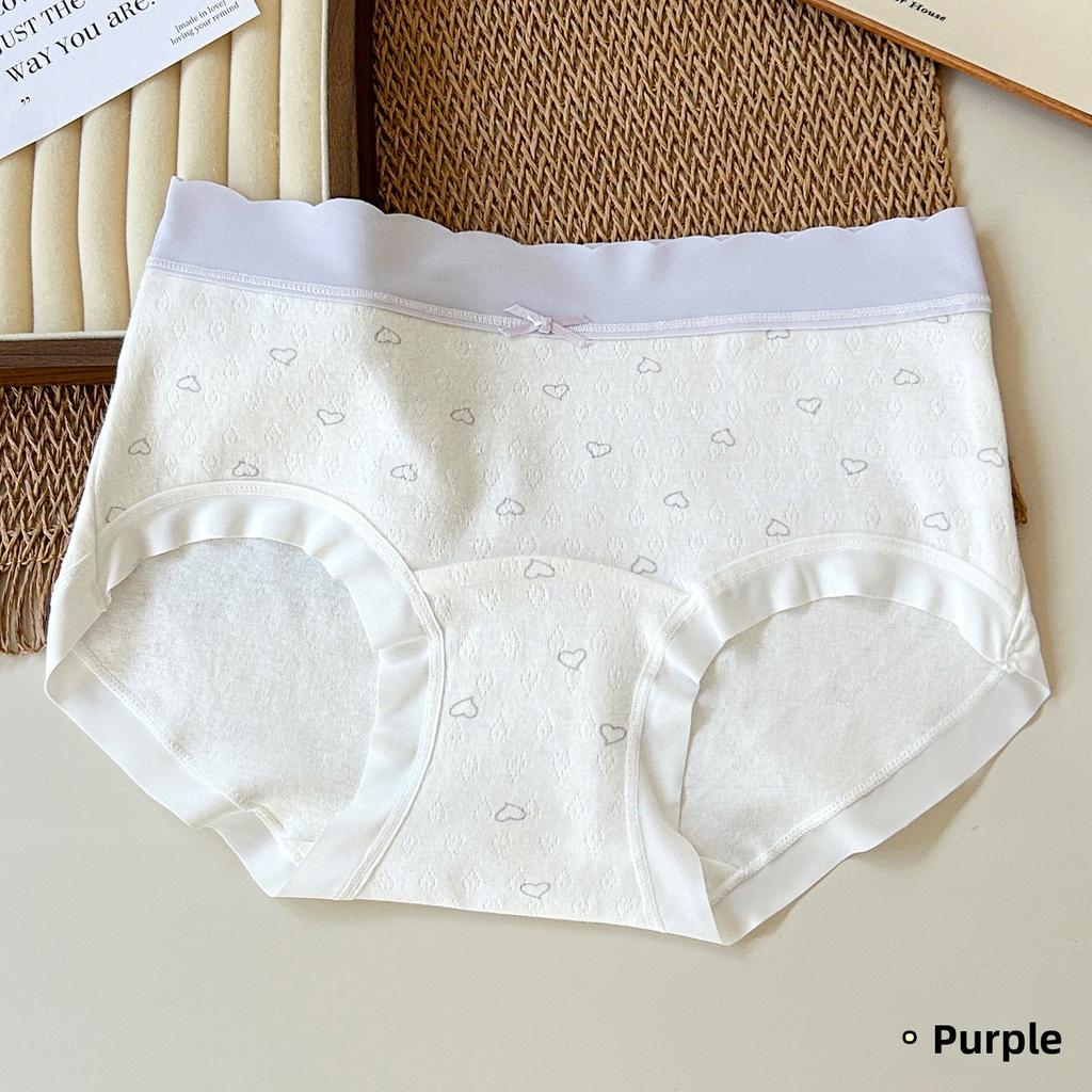 Women's Summer New Sweet Cotton 10A Antibacterial Extended Mid Waisted Briefs