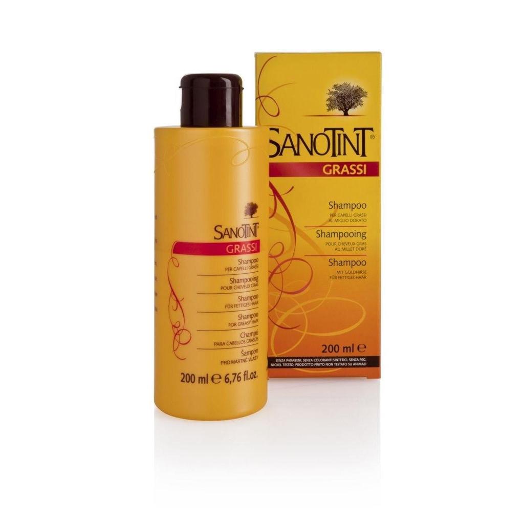 Sanotint Shamp Cap Gras – Shampoo Für Fettiges Haar, 200 Ml, Mit Pflanzlichen Extrakten