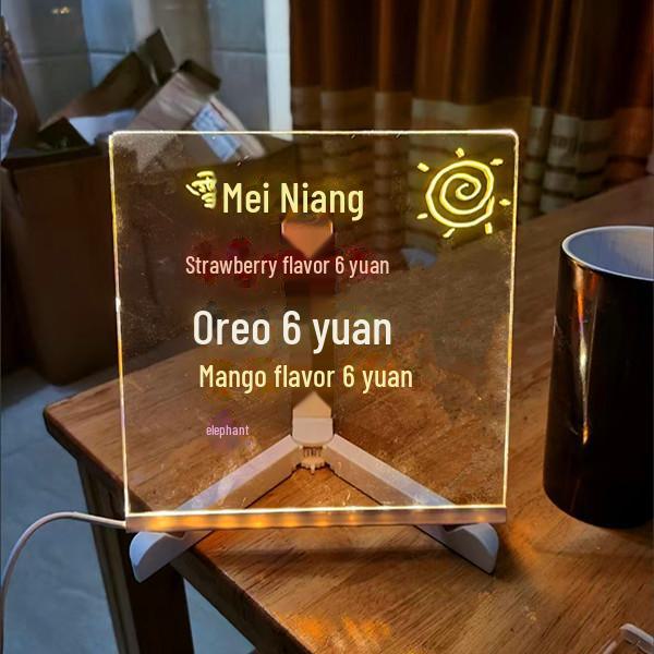 

Стираемая светодиодная светящаяся черная доска: Маленький флуоресцентный дисплей для рекламы Includes 1 White Marker