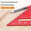 Aluminum Alloy Triangle Ruler High Precision Clear Scales 1Pcs Lightweight Portable Gauge for Engineer Woodworking Projects