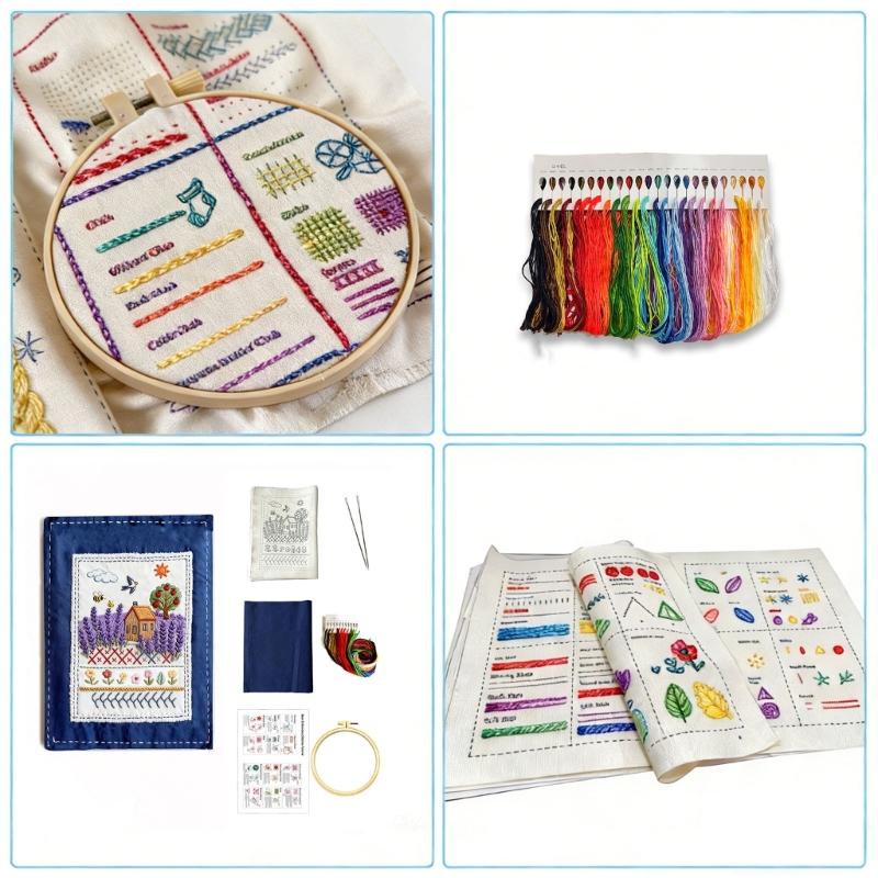 Complete Embroidery Book Sewing Books Set Includes Needle Thread Patterns And Step By Step Instructions