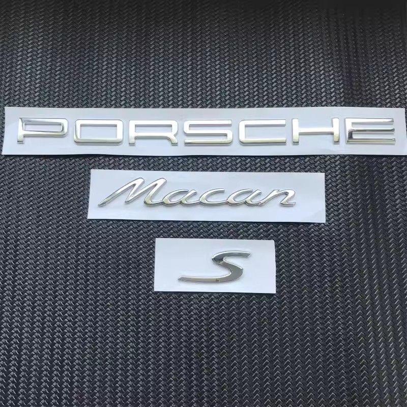 Emblema Auto 3D Lettere Decorative per Bagagliaio Posteriore Accessorio per Porsche Panamera Cayman Boxster Cayenne Macan GTS Taycan Turbo