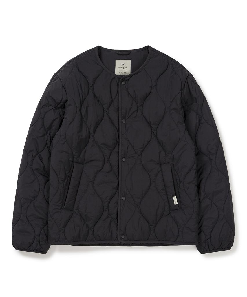 Snowpeak Apparel Recycled Quilted Cardigan Jacket (S24Wufpj02) Black