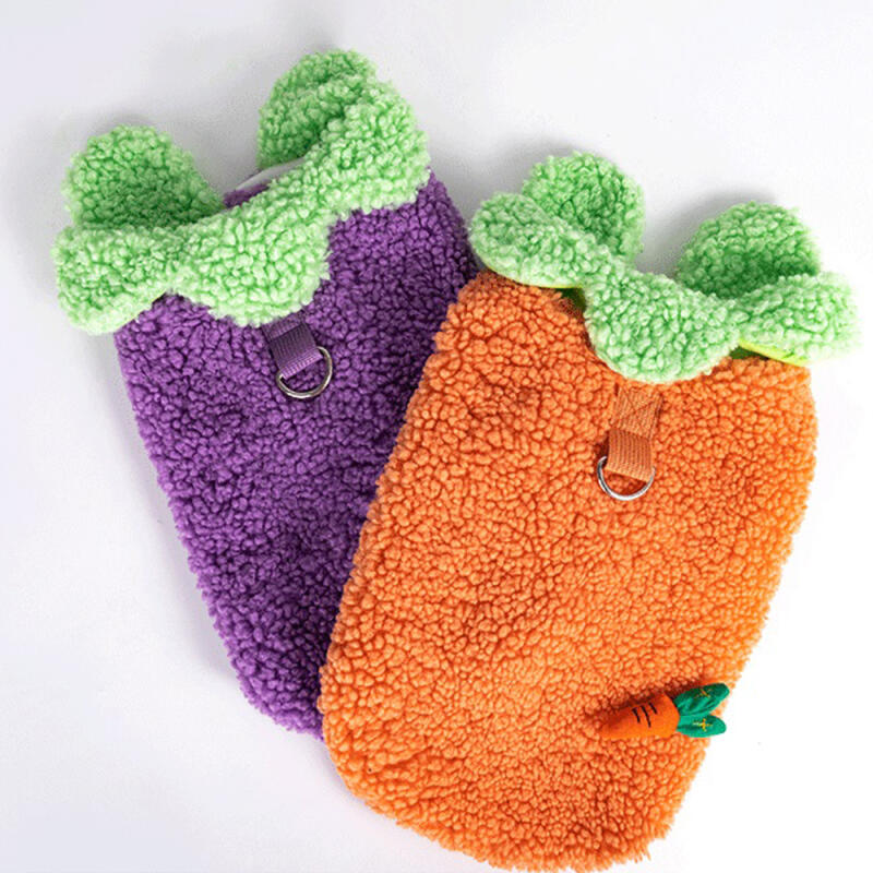 

Баклажанна Морквяна Жилетка-Шлея Собача Флісова Зимова Верхній Одяг orange