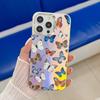 For iPhone 16 Pro Max Case Laser TPU+PC Phone Cover Electroplating Butterfly Pattern