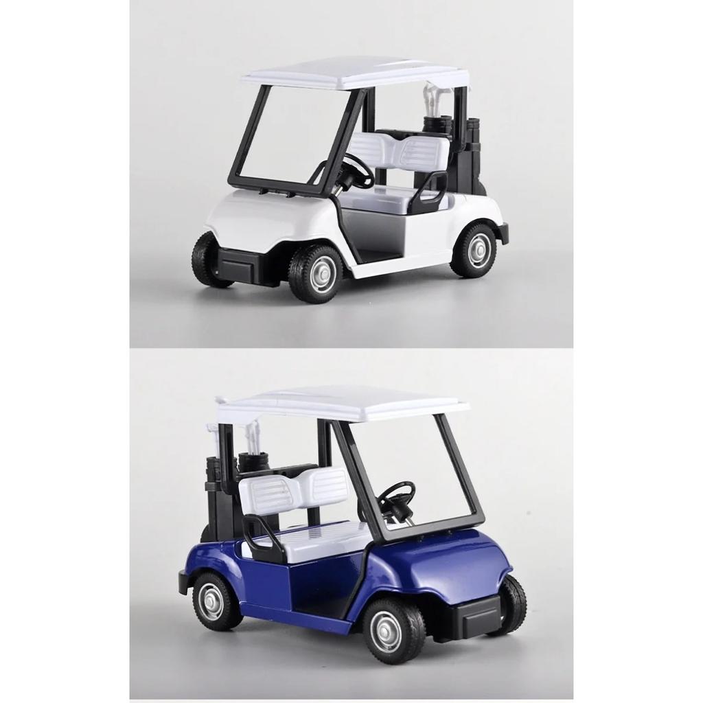 Miniature 1/20 Scale Golf Cart Model Car with Retro Spring Action, Kids' Toy Vehicle for Playroom & Outdoor Fun
