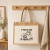 Sac cabas - PLANETEE - Collection « J'peux pas minimaliste » - toile jute &amp; coton - 21 L (43×33×21 cm) - anses 65 cm
