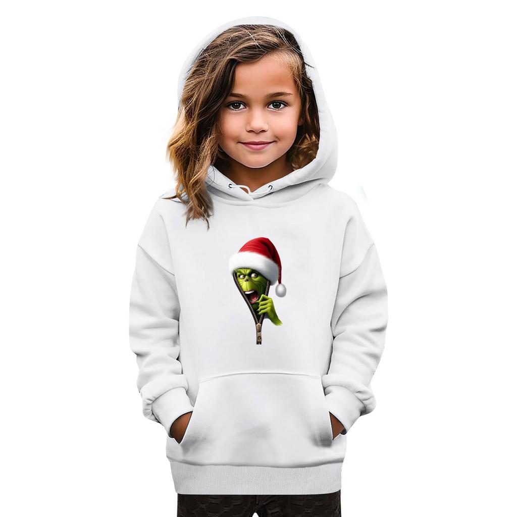 Sweatshirts For Teen Girls Hoodies Long Sleeve Drawstring Pullover Cute Oversized Hoodie Christmas Day