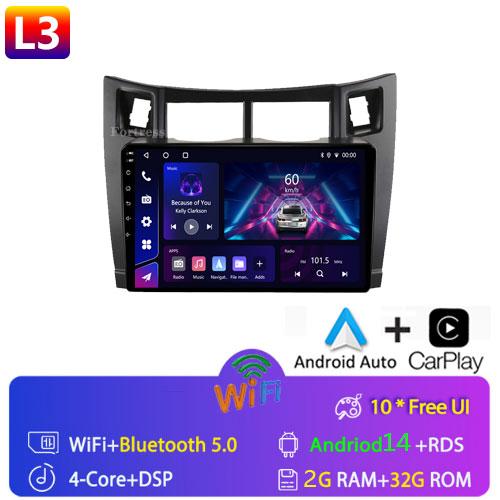 4G+64G Car Multimedia Player for Toyota Yaris 2007 Radio Fascia Car Radio 2005 - 2012 Android GPS Navigator 2 Din carplay stereo