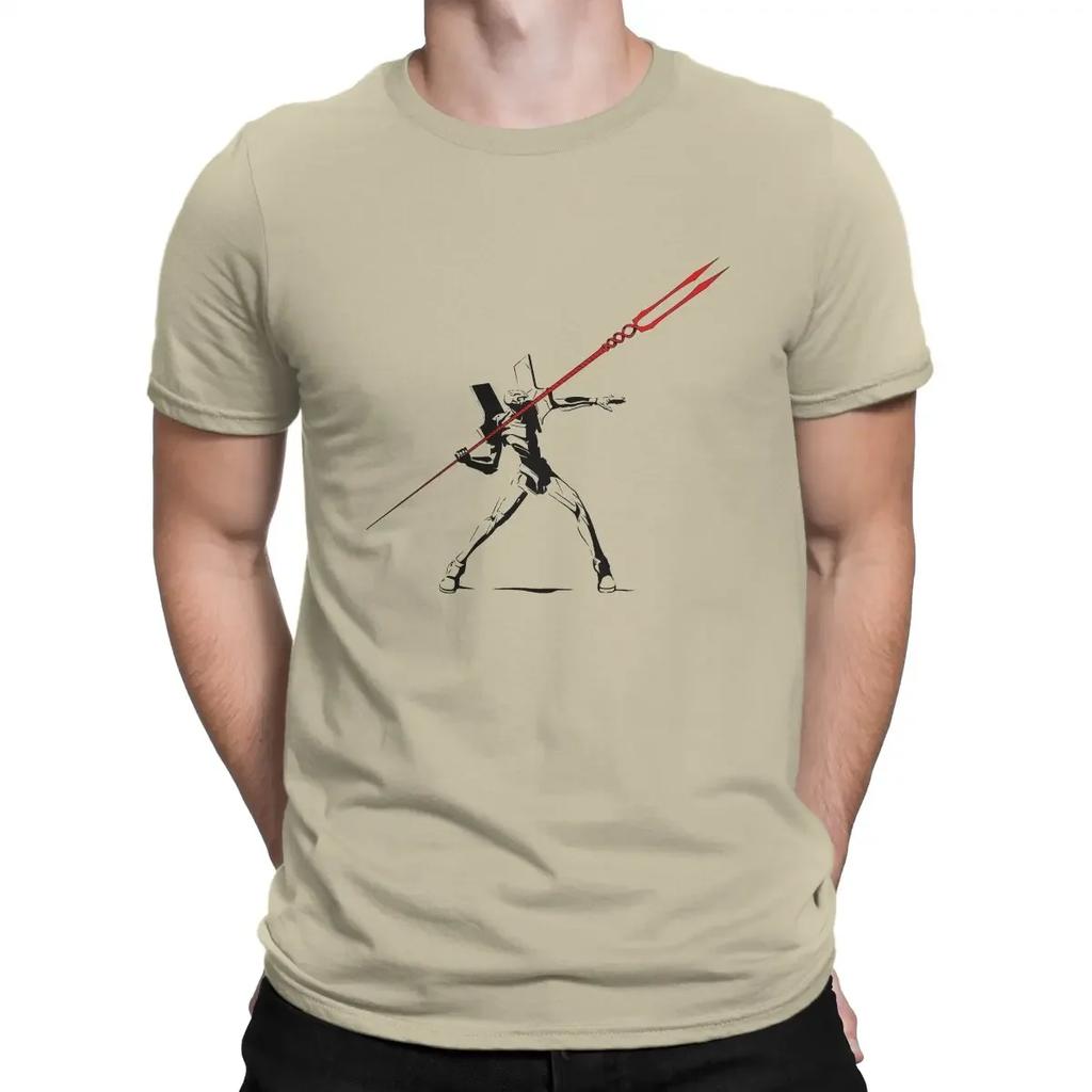 Banksy Street Graffiti Artist Vintage Tee Shirt Short Sleeve Crewneck T-Shirts Pure Cotton Idea BanksyGelion T Shirt
