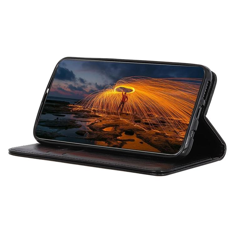 Custodia in Pelle a Flip Orizzontale con Texture Crazy Horse Magnetica per OnePlus Nord con Supporto e Scomparti per Carte e Portafoglio